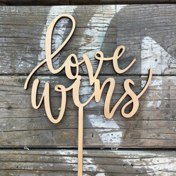 Love Wins Cake Topper