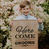 Here Come the Grooms LGBTQ+ Wedding Banner