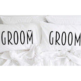 Two Groom Pillow Cases